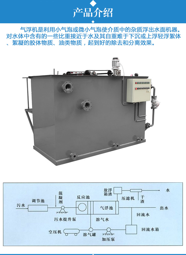 溶气气浮机的适用范围及工作原理